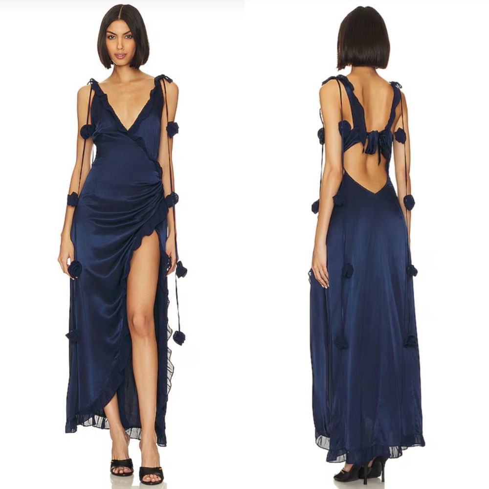 For Love and Lemons Alira Gown in Blue Size XS NEW! New with tags! - Picture 2 of 12